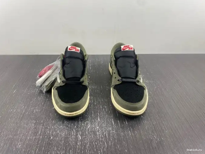 One Kick SCOTT OLIVE' TRAVIS JORDAN AIR LOW DM7866-002 OG SP 1 X 'BLACK 0615